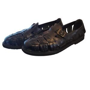 Stacey Adams Black Hurley Fisherman's Sandals‎ Sz 13M EUC w/Box